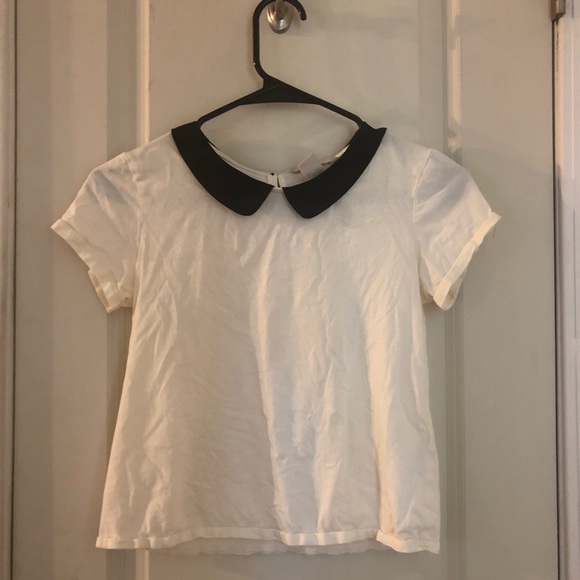 peter pan collar top h&m